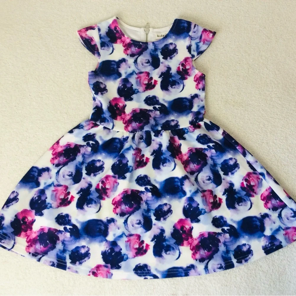 KIDPIK Purple floral dress for girls size 5/6 - Picture 1 of 7